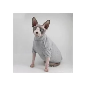 Sphynx Camisa de algodón sin pelo para gatos cuello_4