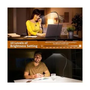 IZell Lámpara de lectura LED con clip 3 modos de color y_3