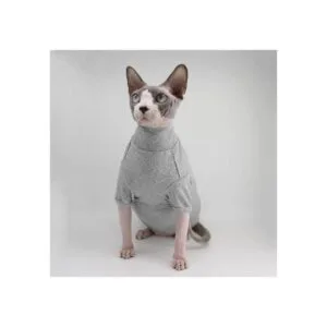 Sphynx Camisa de algodón sin pelo para gatos cuello_5