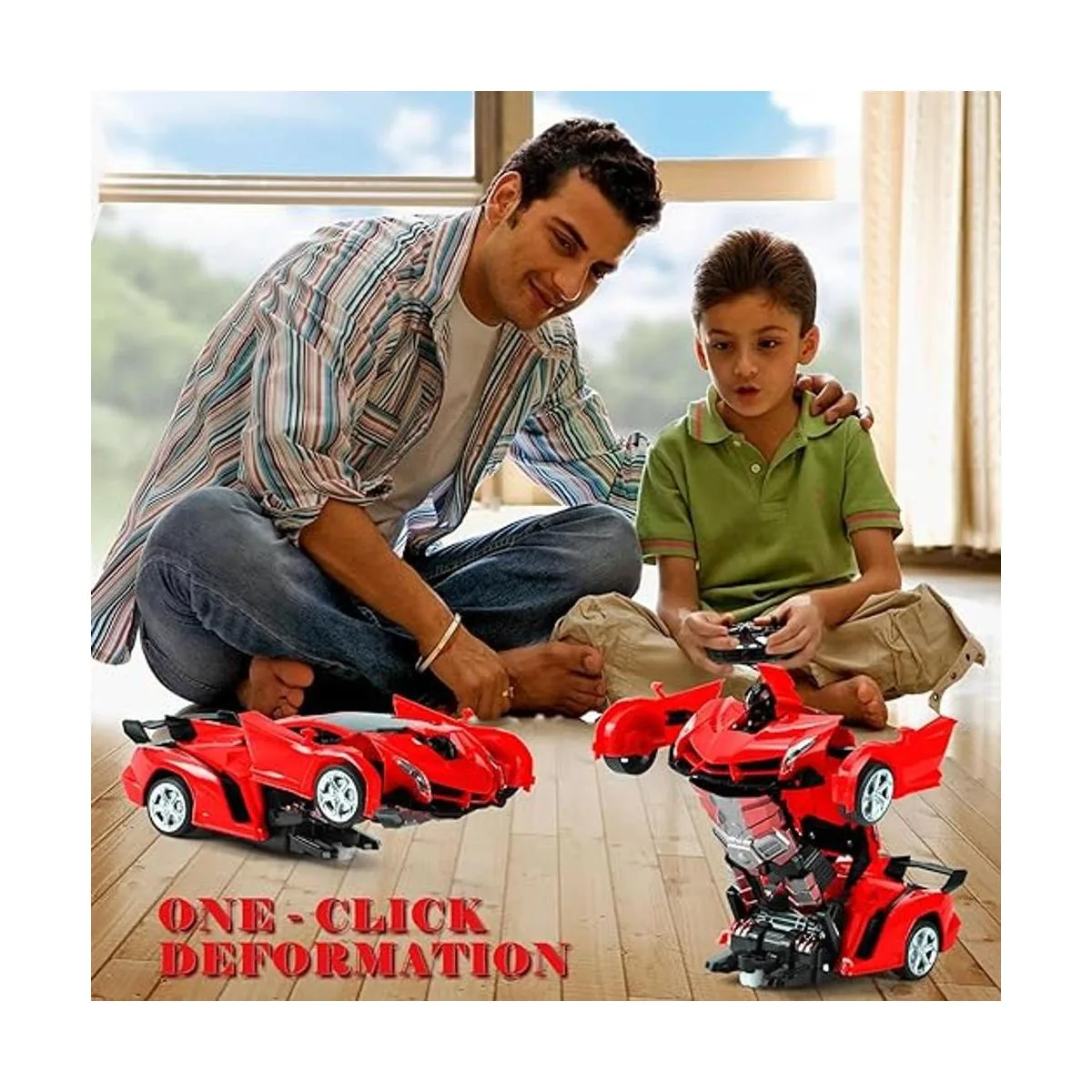 Dolanus Coche de control remoto Transform Robot RC Cars_2