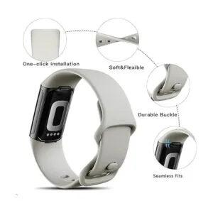 Ouwegaga Compatible con Fitbit Charge 5 Band para mujeres_2