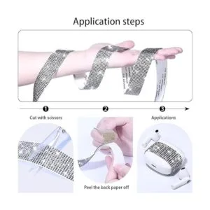 3 rollos 6.6 yardas de cinta de diamantes de imitación_3