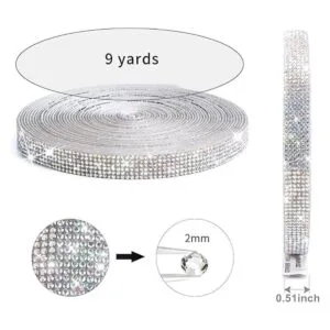 Tiras autoadhesivas de diamantes de imitación 9 yardas_5