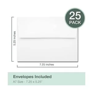 Juego de 25 invitaciones para baby shower con sobres_3