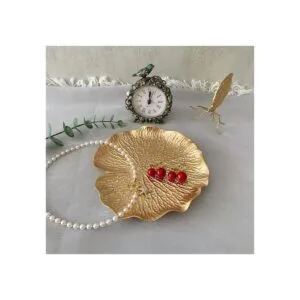 Plato de joyería de metal soporte de anillo en forma de_4