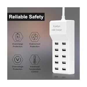 Cargador USB de 10 puertos certificado UL Cargador_2