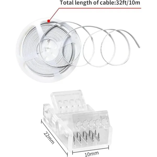 RGBZONE Cable de extensión RGBW de 5 pines de 32.8 pies y_7