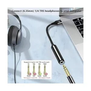 Adaptador estéreo de audio TRS USB a 14 hembra adaptador_3