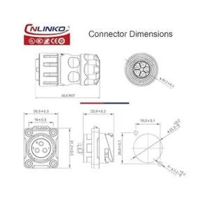 CNLINKO Conector de señal múltiple de brida de montaje en_4