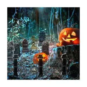 7 piezas de lápidas en miniatura de Halloween_5