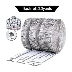 3 rollos 6.6 yardas de cinta de diamantes de imitación_2