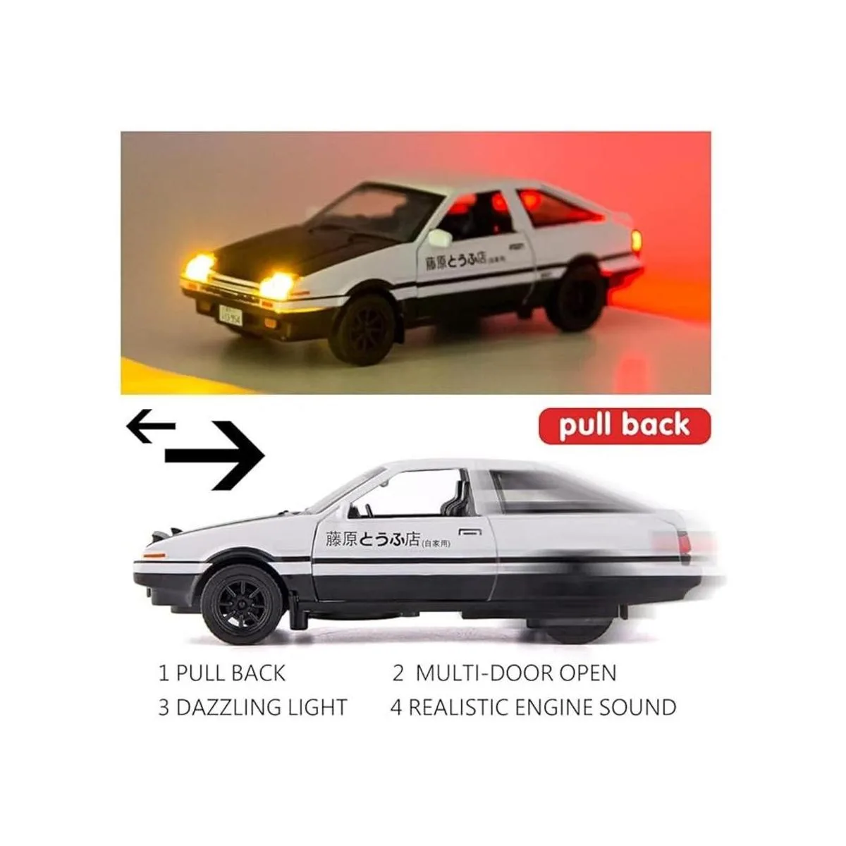 BDTCTK Toyota AE86 132 Coche de juguete con inicial D_4