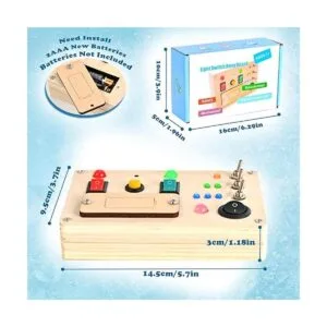 Disrerk Interruptor de luz LED Montessori tablero ocupado_4