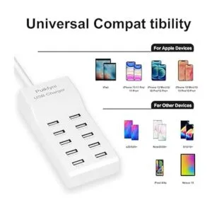 Cargador USB de 10 puertos certificado UL Cargador_3