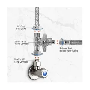 Yeleah Feed Water Adapter Angle Stop Adapter Valve Cold_4