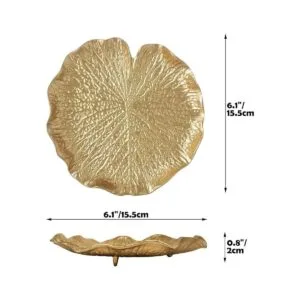 Plato de joyería de metal soporte de anillo en forma de_2