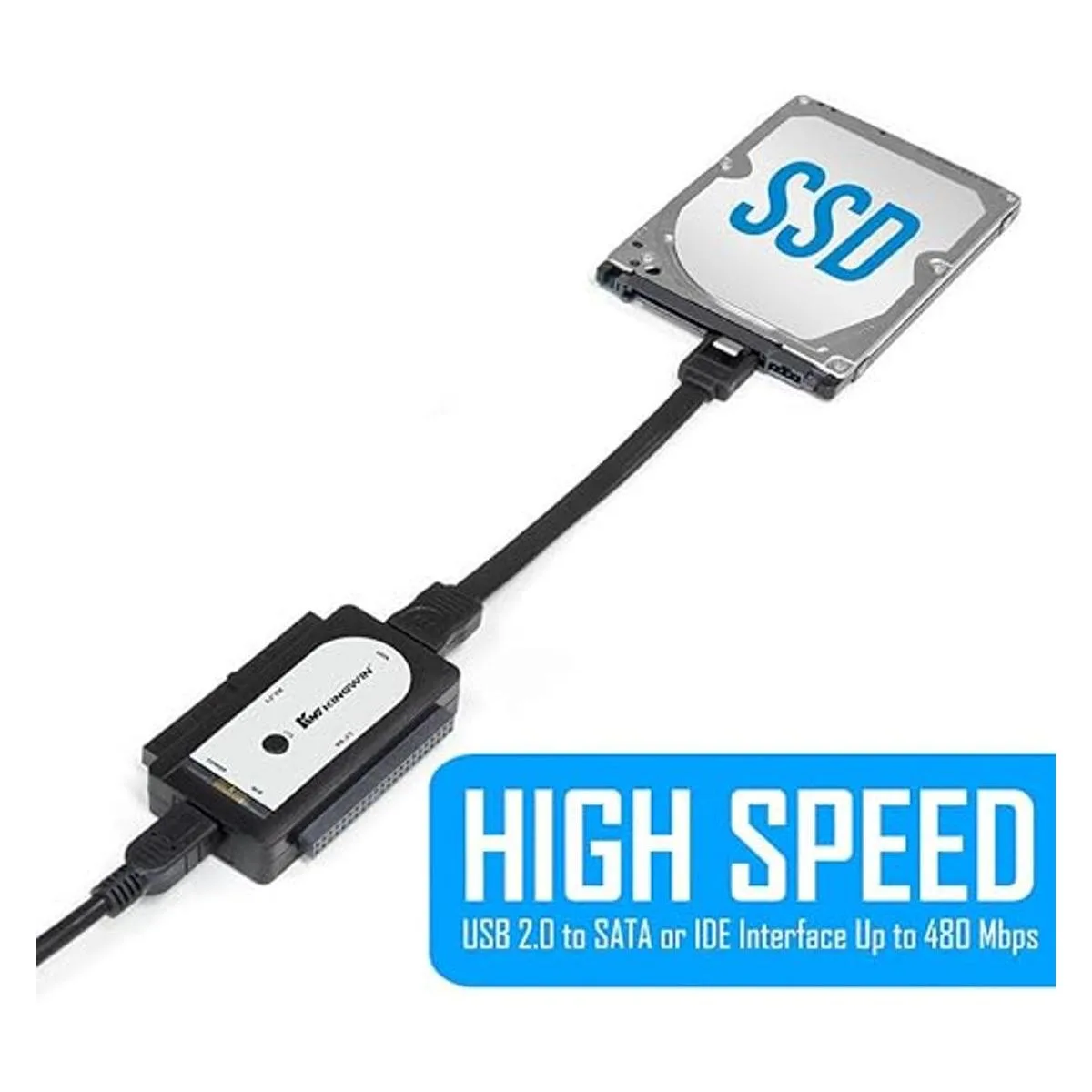 Kingwin adaptador USB a SATA NegroPlateado_4