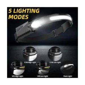 Paquete de 2 faros delanteros LED recargables COB230 de_2