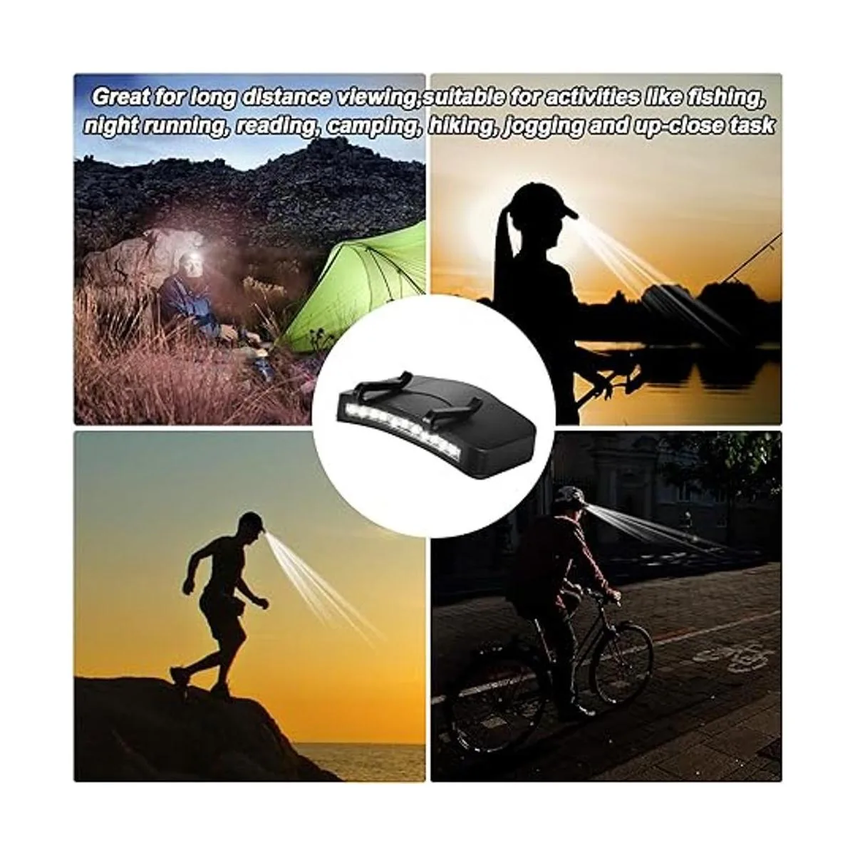 4 piezas de faros delanteros con clip 11 luces LED_7