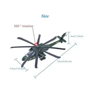 Juguete de helicóptero militar con luces y sonidos avión_5