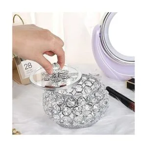 Hipiwe Joyero de cristal con tapa de cristal caja de_4