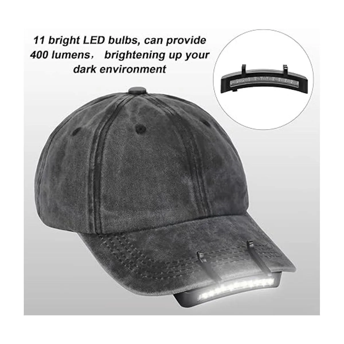 4 piezas de faros delanteros con clip 11 luces LED_3