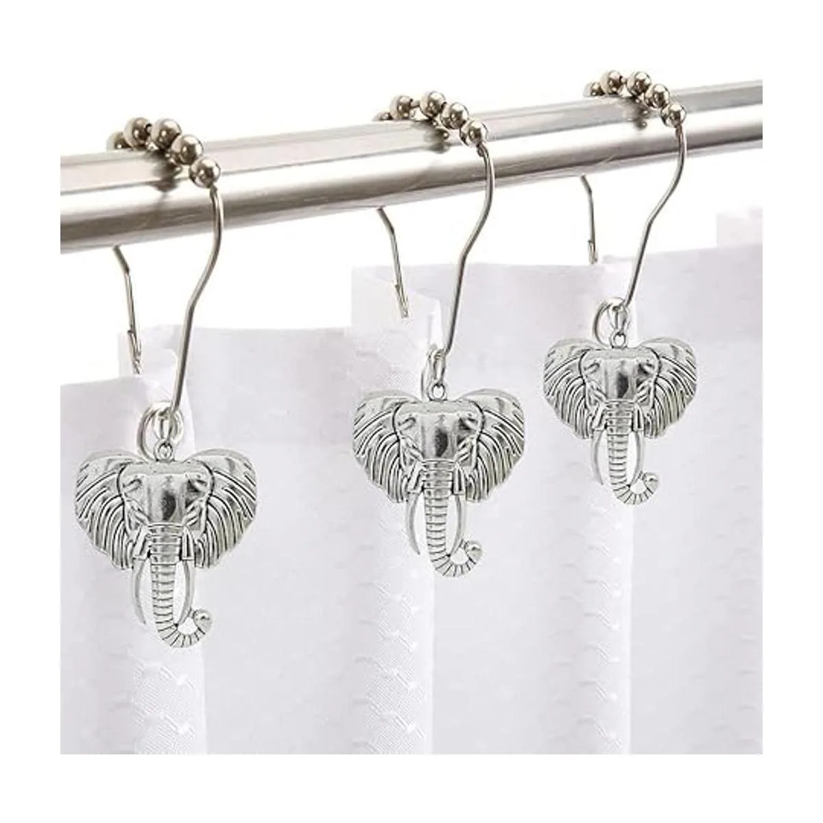 Ganchos de cortina de ducha de elefante juego de 12_4