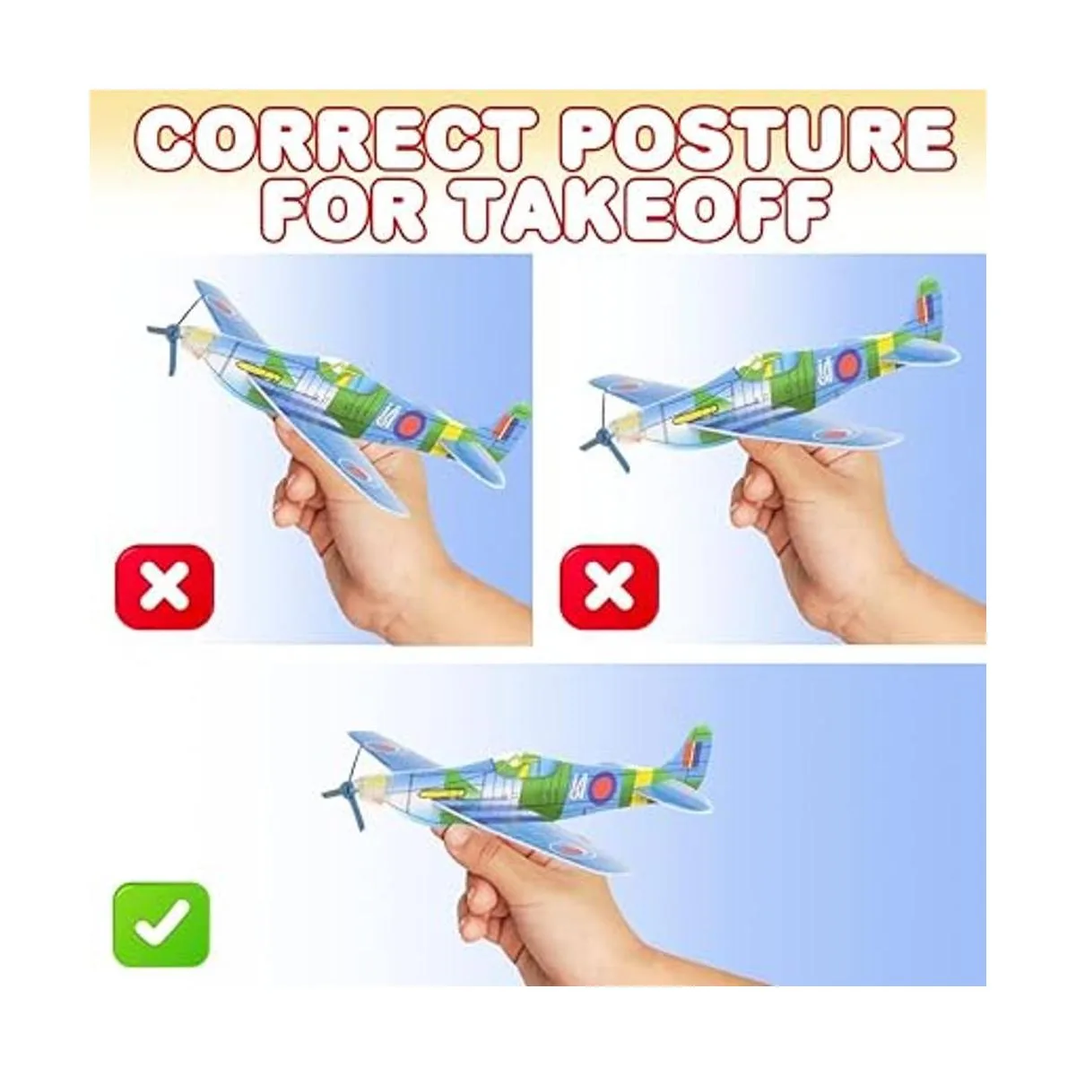 ArtCreativity Aviones de espuma para niños juego de 12_5