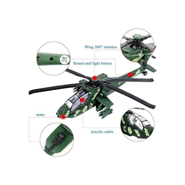 Juguete de helicóptero militar con luces y sonidos avión_2