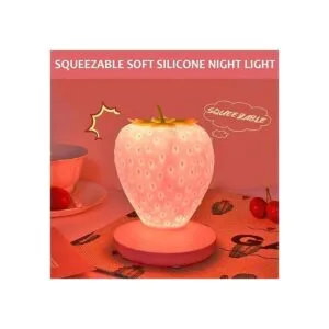 Luz nocturna de fresa bonita lámpara de fresa de_5