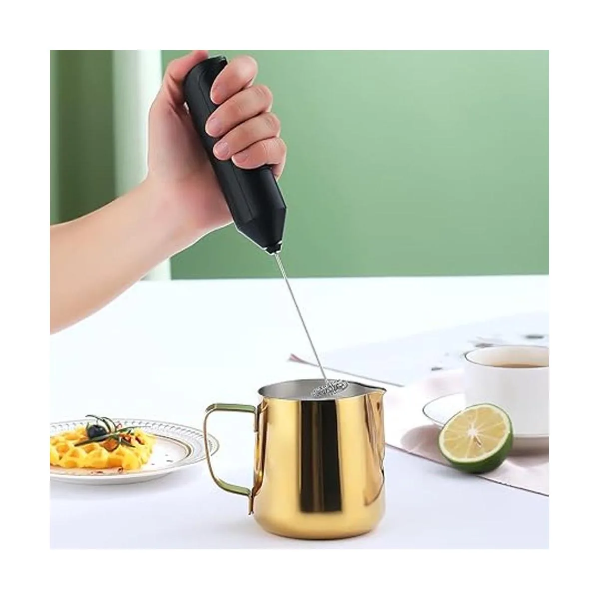 Jarra de espuma de leche de 12 onzas 11.8 fl oz jarra_5