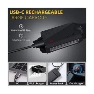 Paquete de 2 faros delanteros LED recargables COB230 de_5