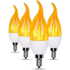 Venforze Bombillas de llama E12 paquete de 4 bombillas_1