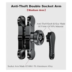 BRCOVAN Brazo de aleación de aluminio antirrobo doble_2