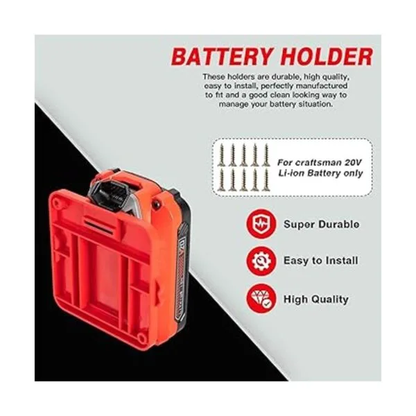 Soporte de batería para Craftsman V20 de 20 V de montaje_3