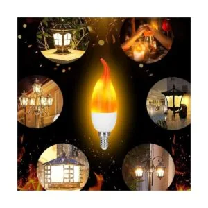 Venforze Bombillas de llama E12 paquete de 4 bombillas_3