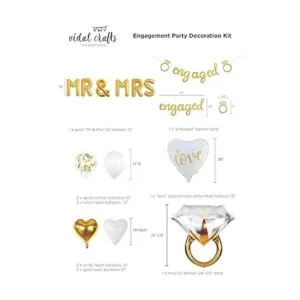 VIDAL CRAFTS Decoraciones de fiesta de compromiso_4