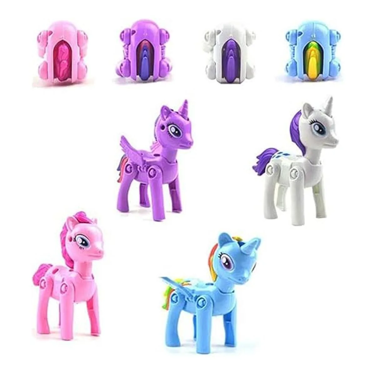 Pinkiwine 8 Pack Jumbo Unicorn Dinosaur Deformation Eggs_3