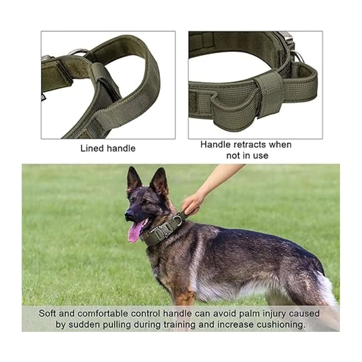 OEBEESA Collar táctico para perro collar militar_3