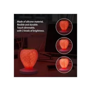 Luz nocturna de fresa bonita lámpara de fresa de_2