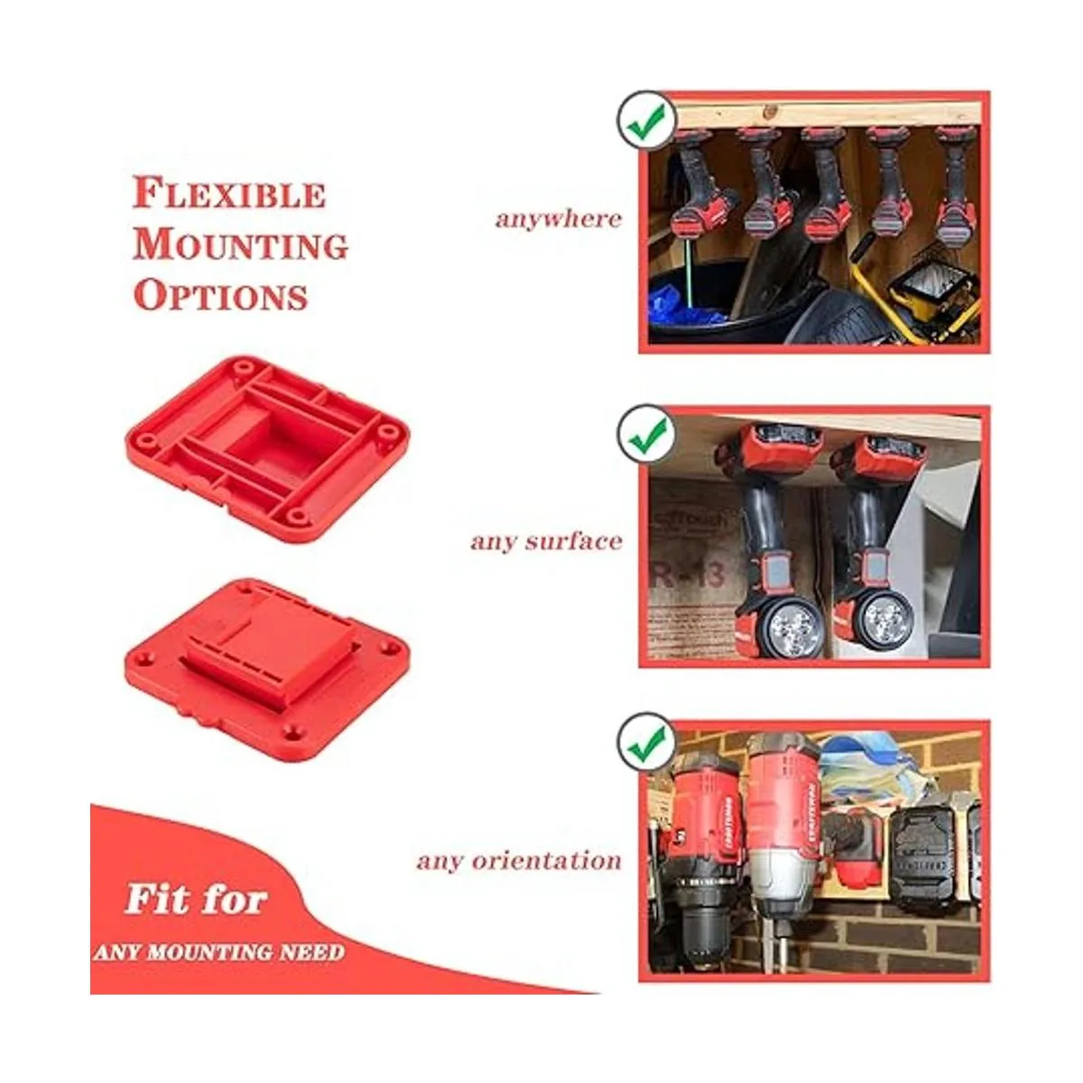 Paquete de 5 soportes de montaje para taladros apto para_3