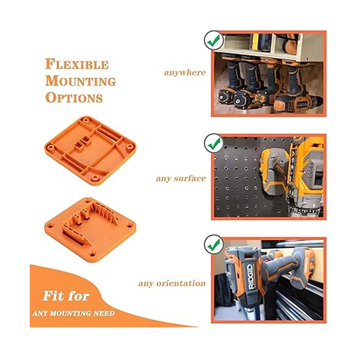 Paquete de 5 soportes de montaje para taladro RIDGID de 18_3