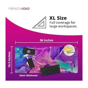 French Koko Alfombrilla de mouse grande para escritorio_3