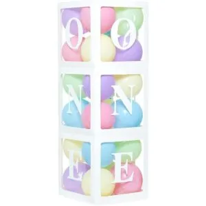 Una caja para el primer cumpleaños con 24 globos para_5