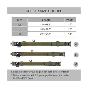 OEBEESA Collar táctico para perro collar militar_6