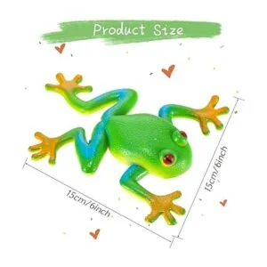 HyDren 6 piezas de juguetes de rana realistas figuras de_3