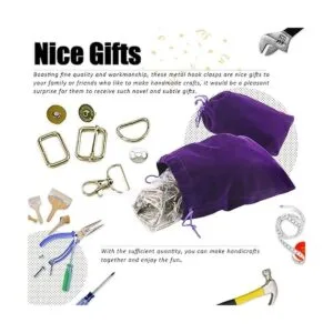 Wokape Juego de 140 hebillas de bronce de 1 pulgada_7