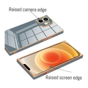 KANGHAR Funda cuadrada compatible con iPhone 12 de lujo_3