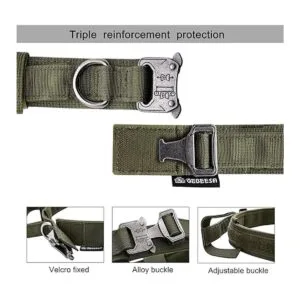 OEBEESA Collar táctico para perro collar militar_4