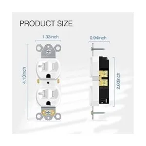 Toma eléctrica de receptáculo dúplex 20A estándar de_4